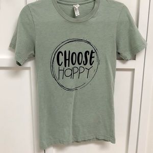 “Choose Happy” Mint Graphic Tee
